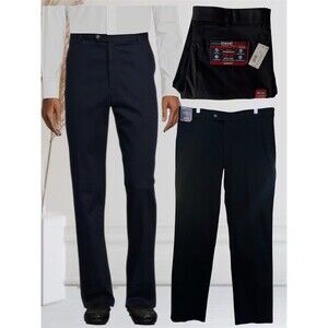 Roundtree & Yorke TravelSmart Men’s 36x32 Black Slim Fit NON IRON Stretch Pants